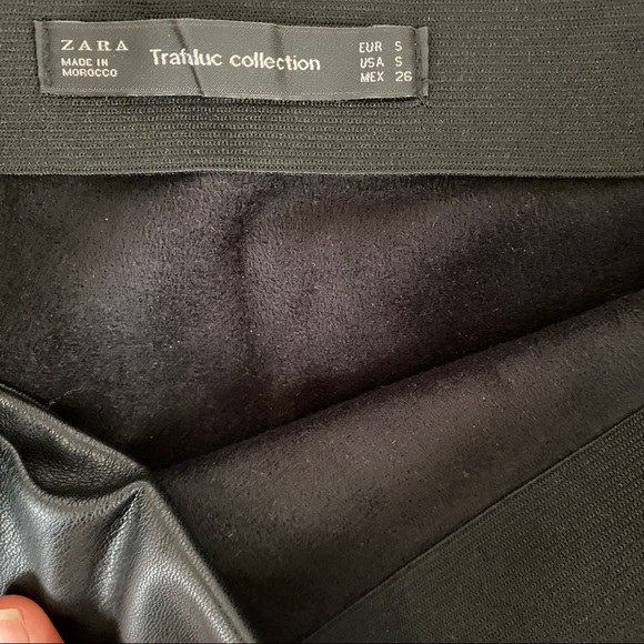 Zara Asymmetrical Faux Leather Mini  Skirt - Picture 7 of 7
